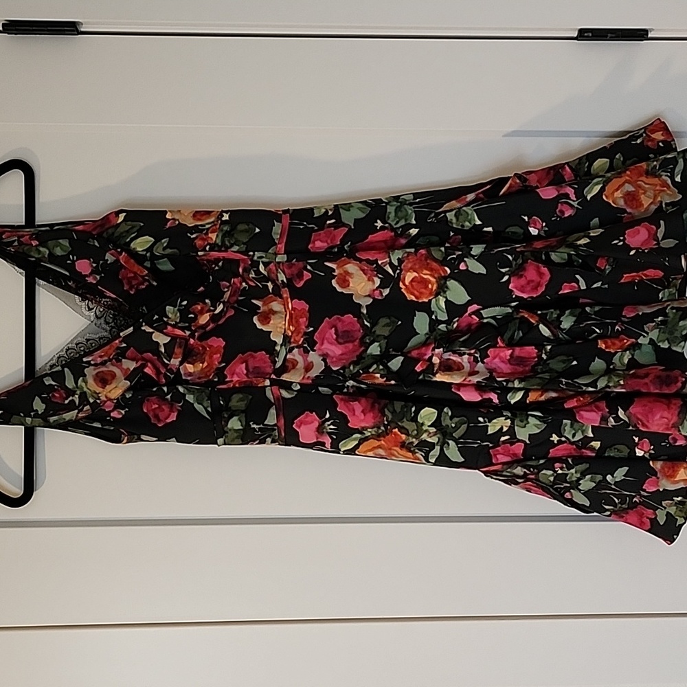 Oscar de la Renta floral silk dress, sz 2.